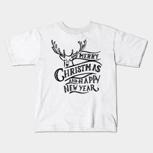 Merry Christmas and Happy New Year Kids T-Shirt